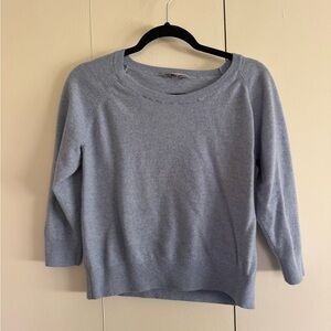 EVERLANE Women's Light Blue Petite Cashmere Sweater, Size Small